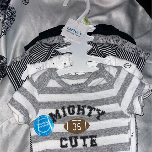 Carter’s Football Onesies 5 Piece Set NEW - Picture 2 of 2